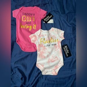 2 6M baby starters onesies